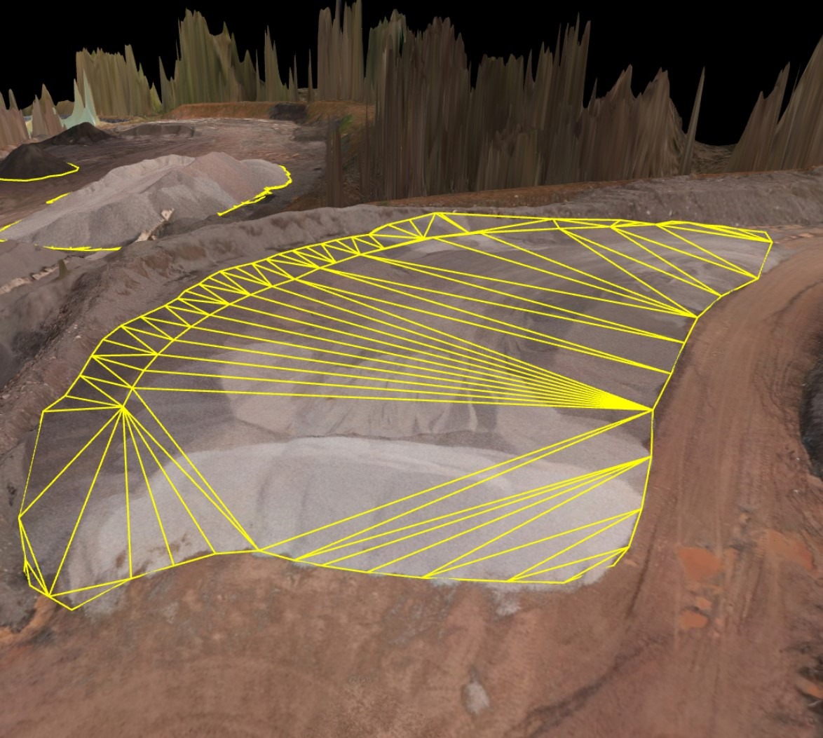 Stockpile baseline reference surface